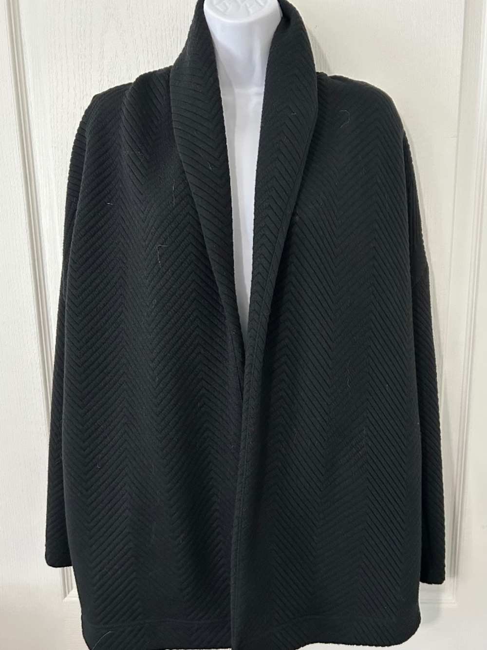 Cardigan Quilted Knit Shawl Collar Athleisure Cozy